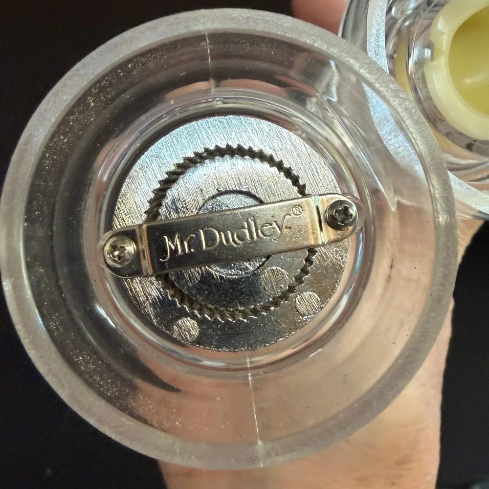 Mr. Dudley Clear Acrylic Salt Shaker and Pepper Grinder Set 4.5